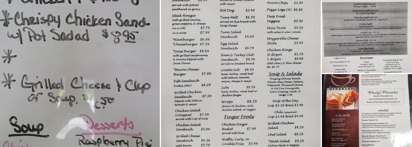 Wendy's Cafe Menu