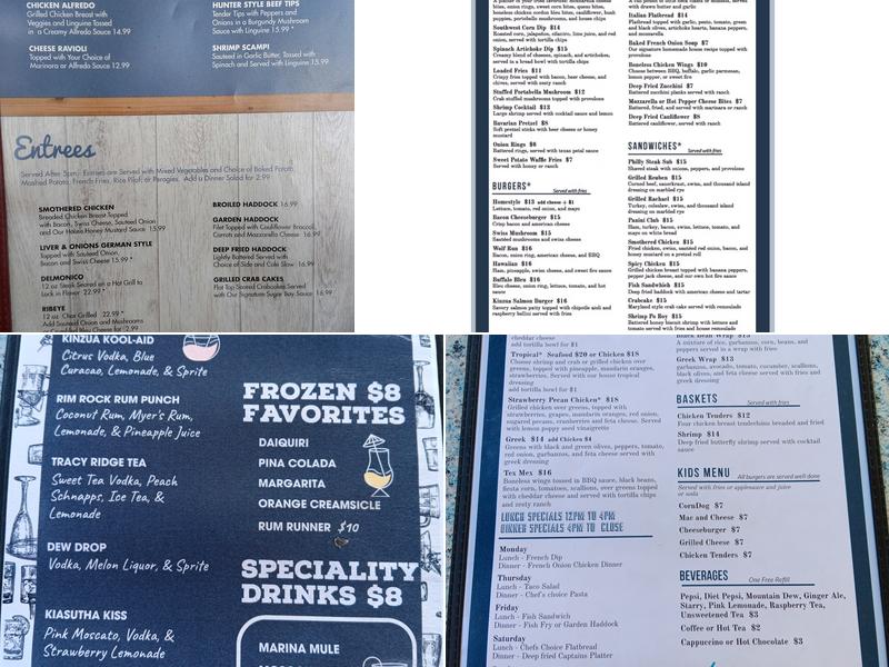Docksider's Cafe Menu