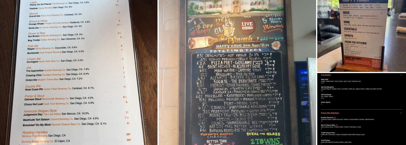 Eureka! Menu