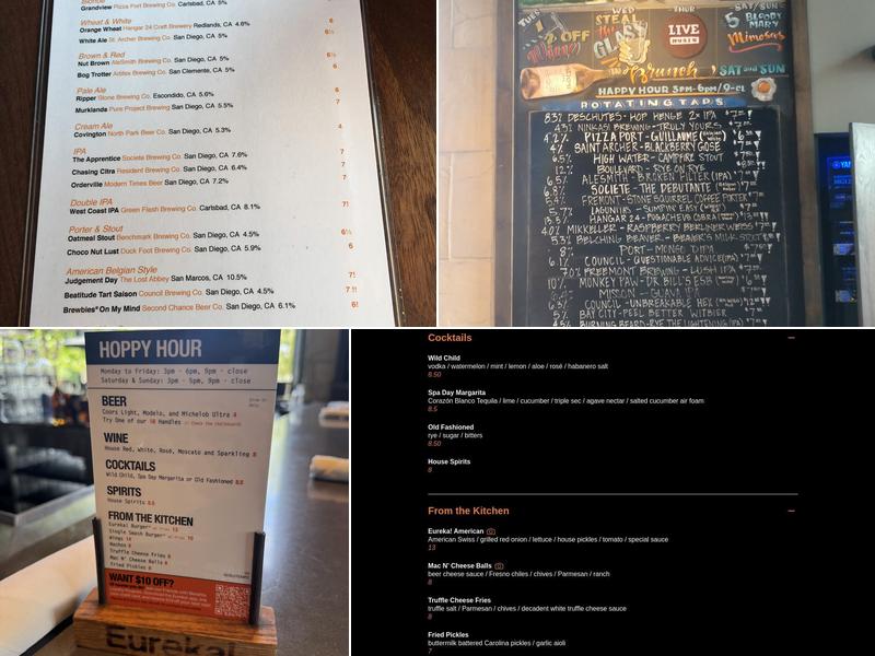 Eureka! Menu