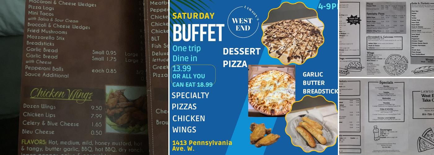 West End Takeout Menu