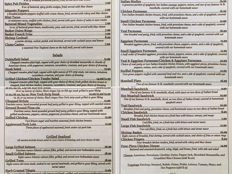 Miller's Coconut Grove Menu
