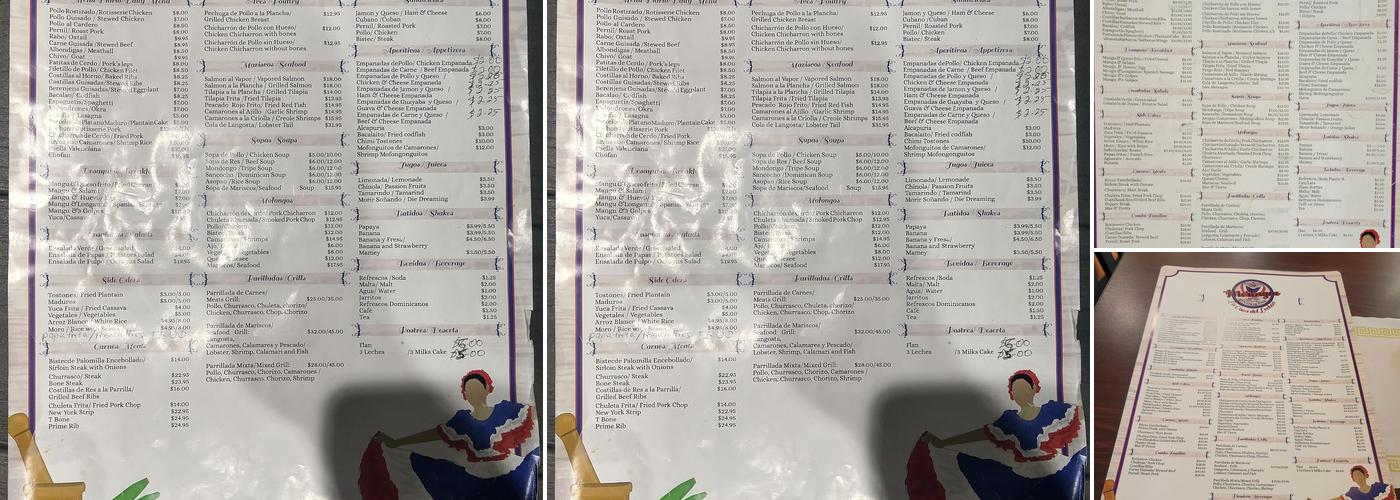 El Merengue Restaurant poconos Menu