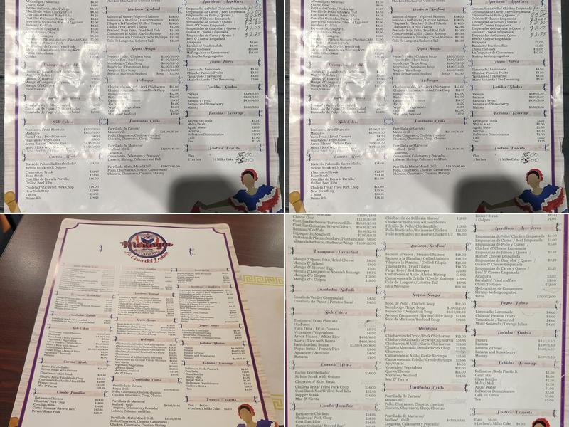 El Merengue Restaurant poconos Menu