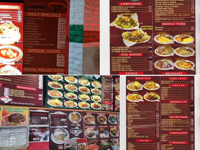 Rigoberto's Taco Shop Menu