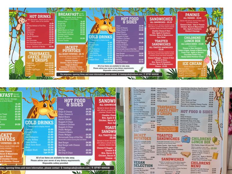 Tree Top Café Menu