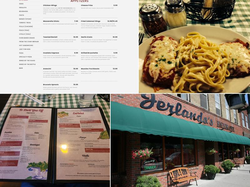 Jerlando's Ristorante & Pizza Co. Menu