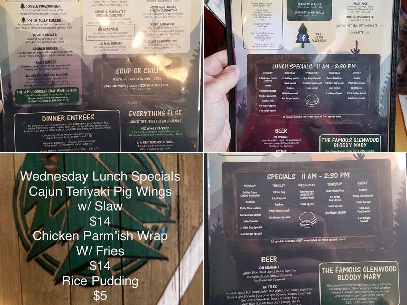 Glenwood Pines Menu