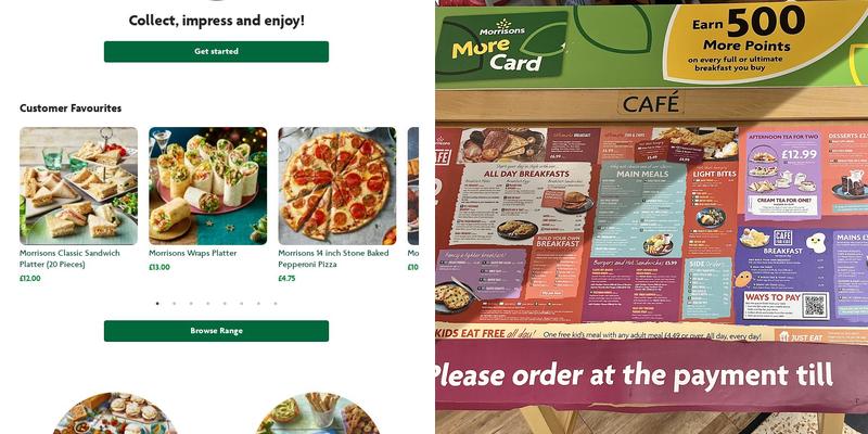 Morrisons Cafe Menu