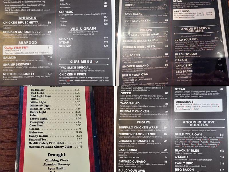 Silverbird Woodfired Menu