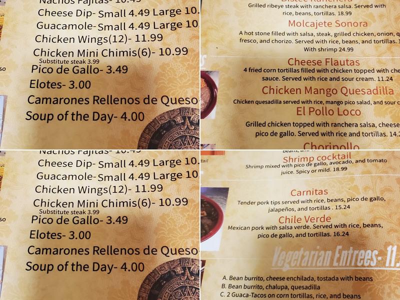 Garcias Menu