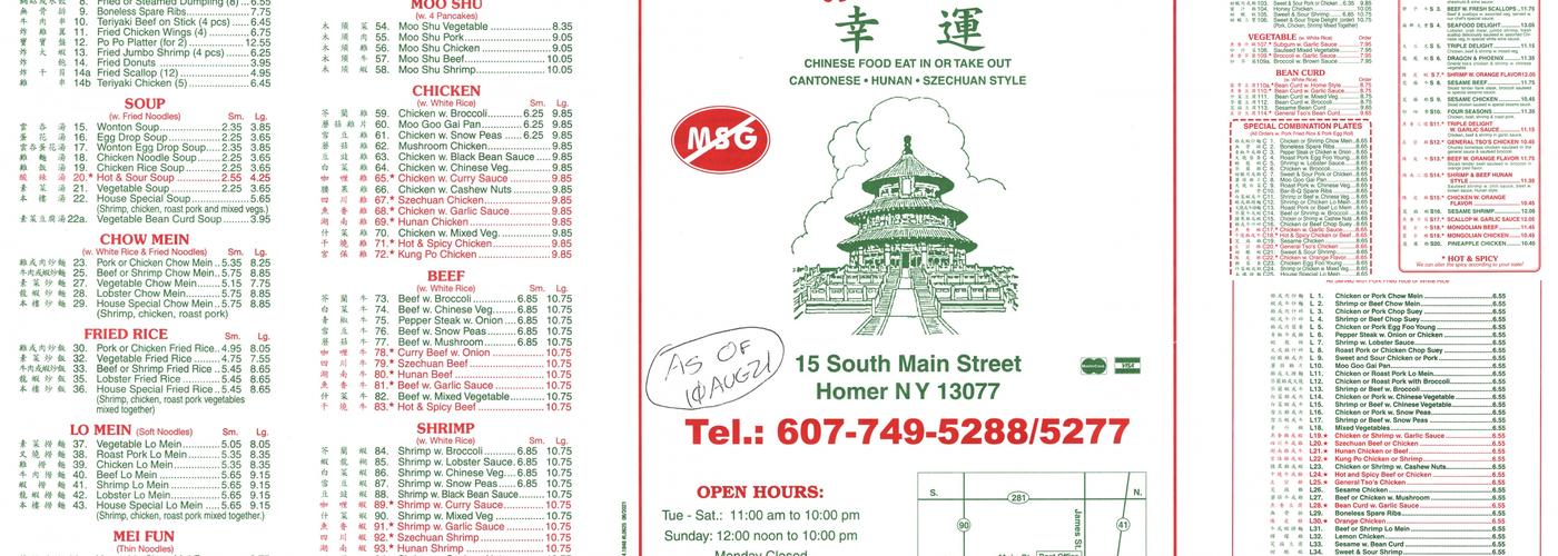 Lucky Kitchen Menu