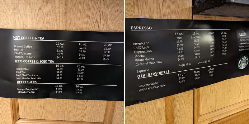 Rusty's Menu