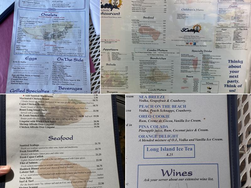 Kelly's Dockside Cafe Menu