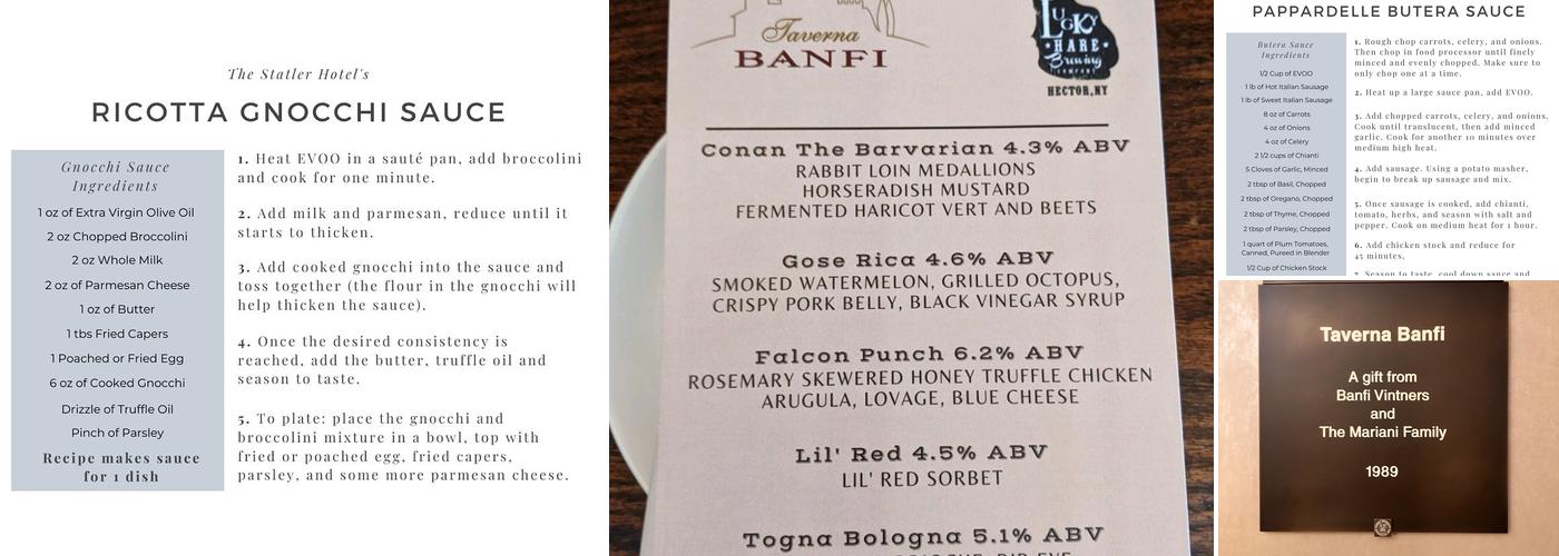 Taverna Banfi Menu