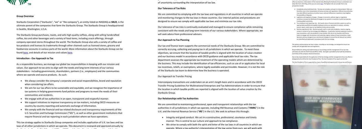 Starbucks - Dundee Kinnoull Rd DT Menu