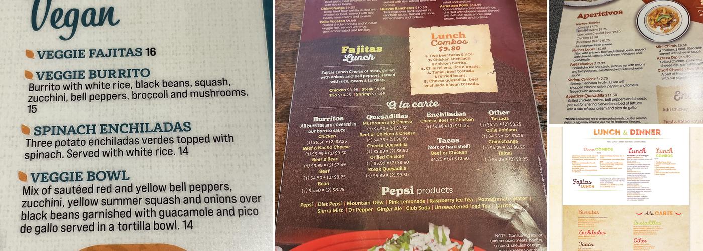 Old Mexico Menu