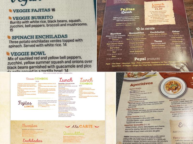 Old Mexico Menu