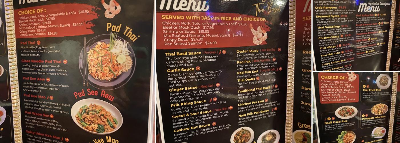 Thai Basil Menu