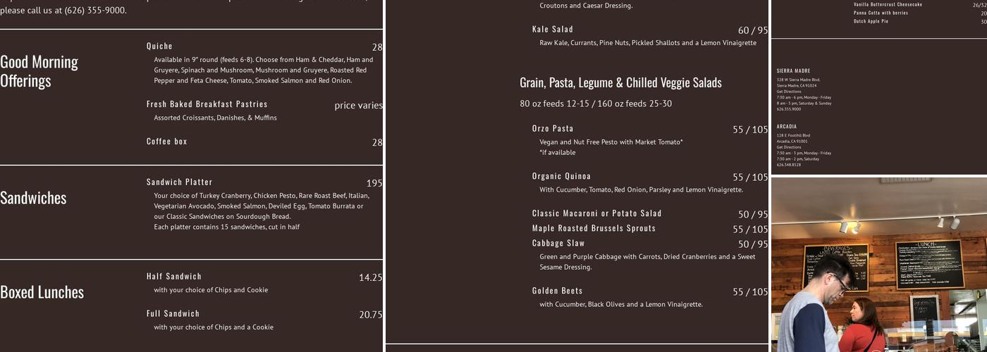 Poppy Cake Baking Company - Sierra Madre Location Menu