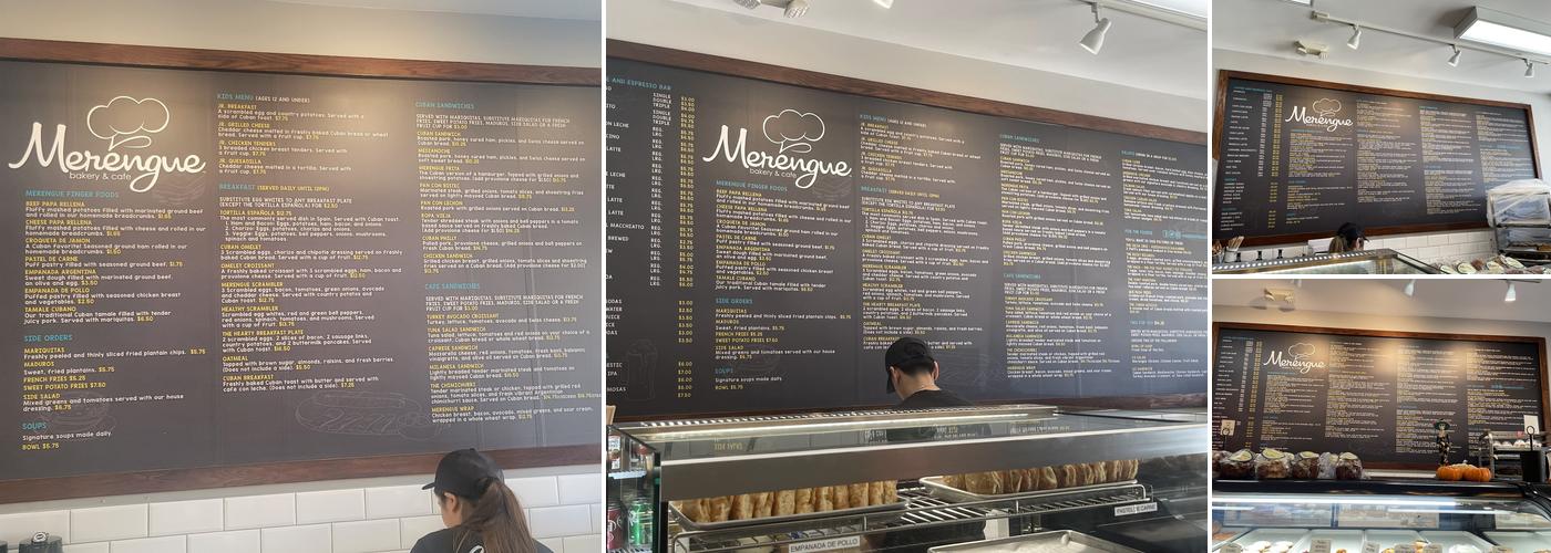 Merengue Bakery & Cafe Menu