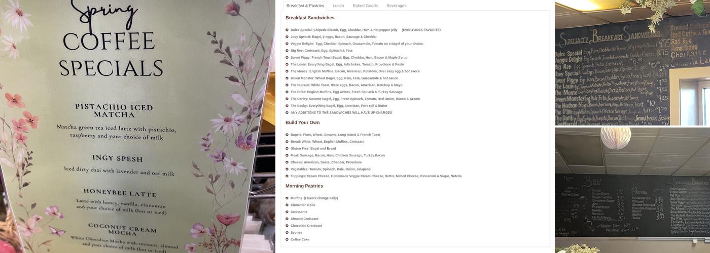 Dolce Delight Menu