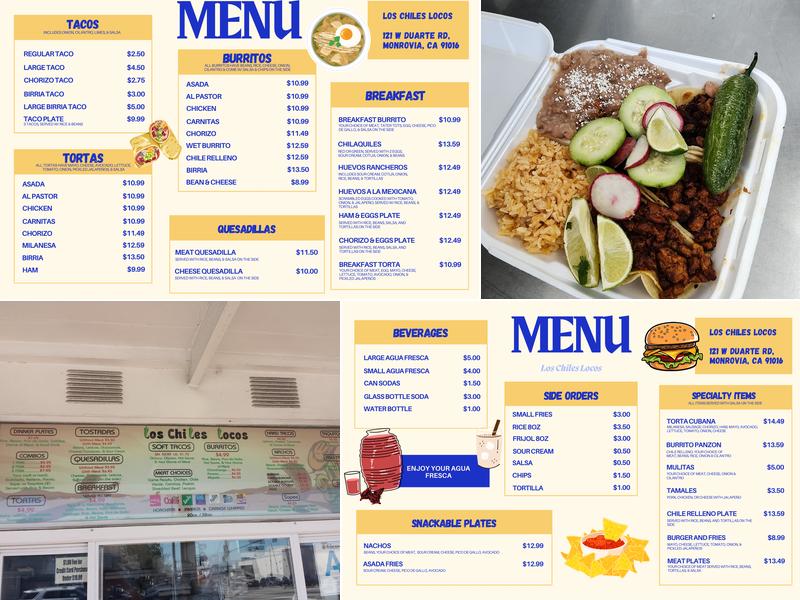 Los Chiles Locos Menu