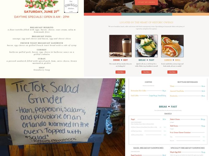 The Owego Kitchen Menu