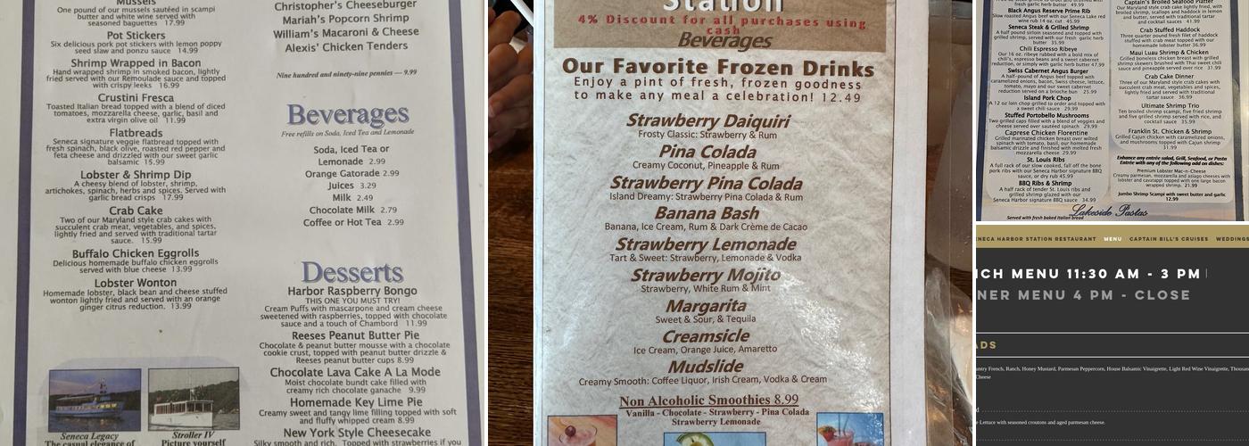 Seneca Harbor Station Menu