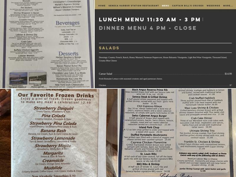 Seneca Harbor Station Menu