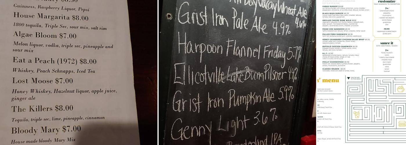 Fargo Bar & Grill Menu