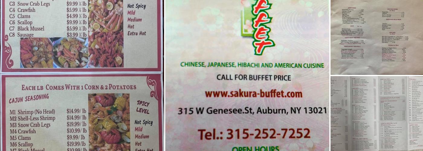 Sakura Buffet Menu