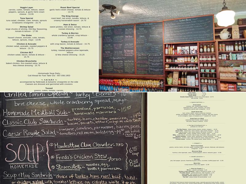 Old World Cafe & Ice Cream Menu