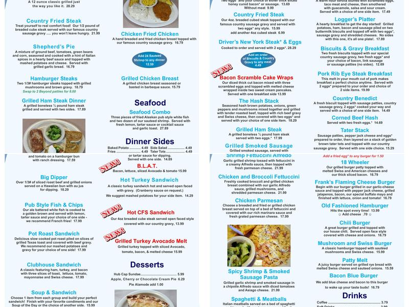 Saks Family Restaurant Menu