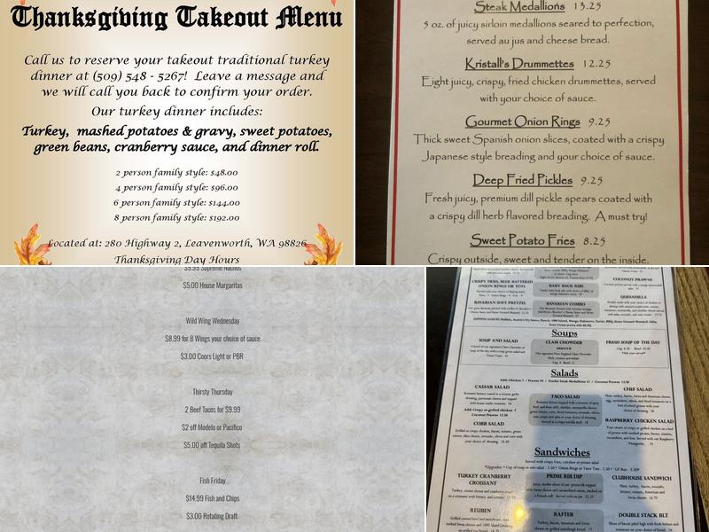 Kristall's Restaurant & Lounge Menu