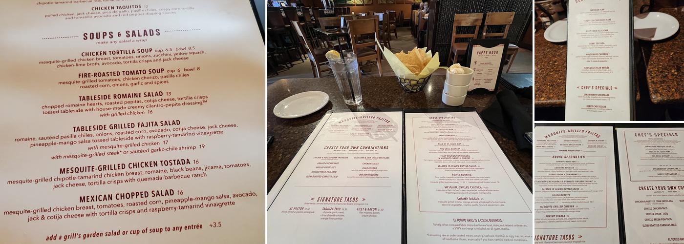 El Torito Grill Menu