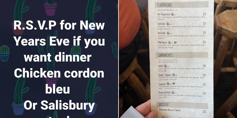 Timberwolf Lodge Menu