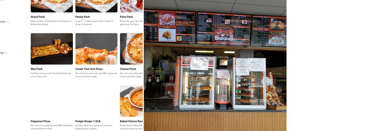 Pudgie's Pizza Pasta & Subs Menu