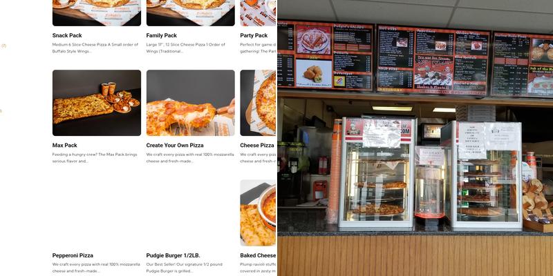 Pudgie's Pizza Pasta & Subs Menu