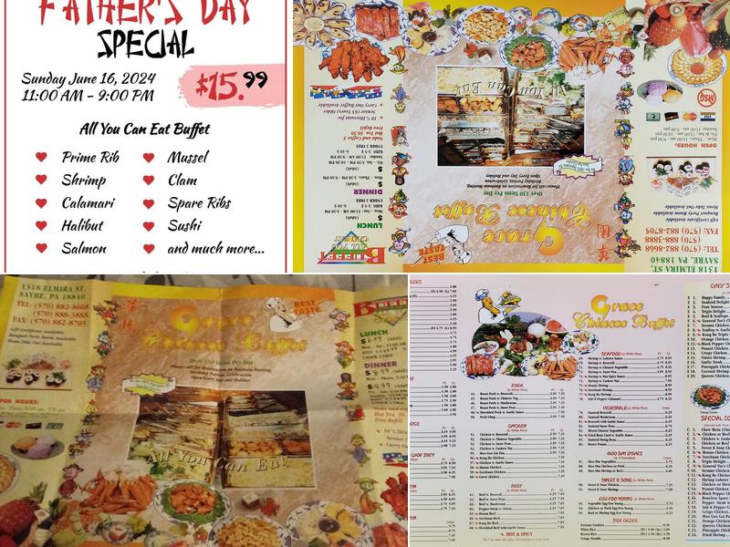 Grace Chinese Buffet Menu