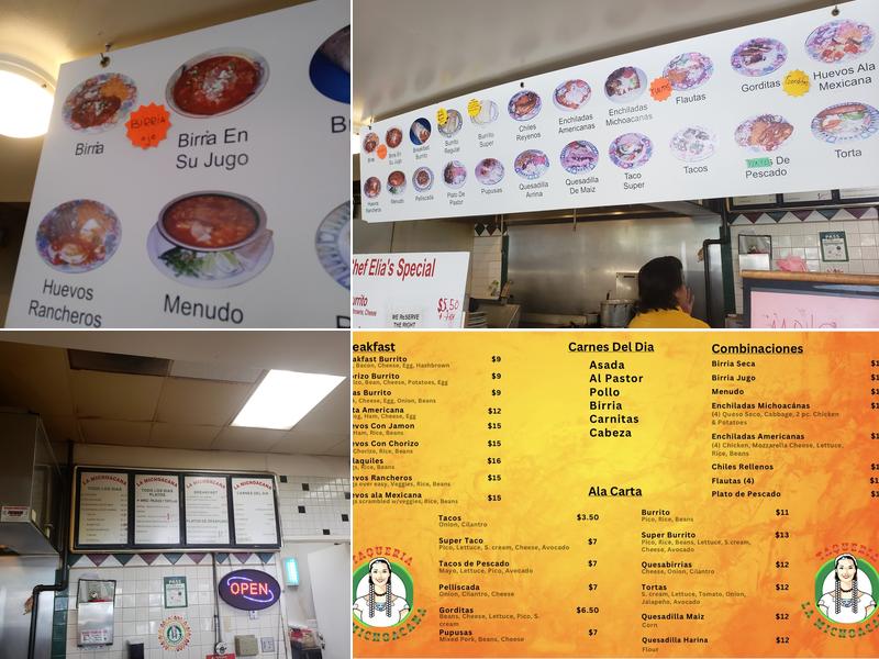 La Michoacana Taqueria Menu