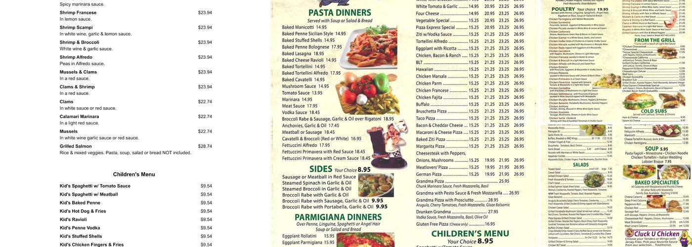 Pizza Express (Mt. Arlington) Menu