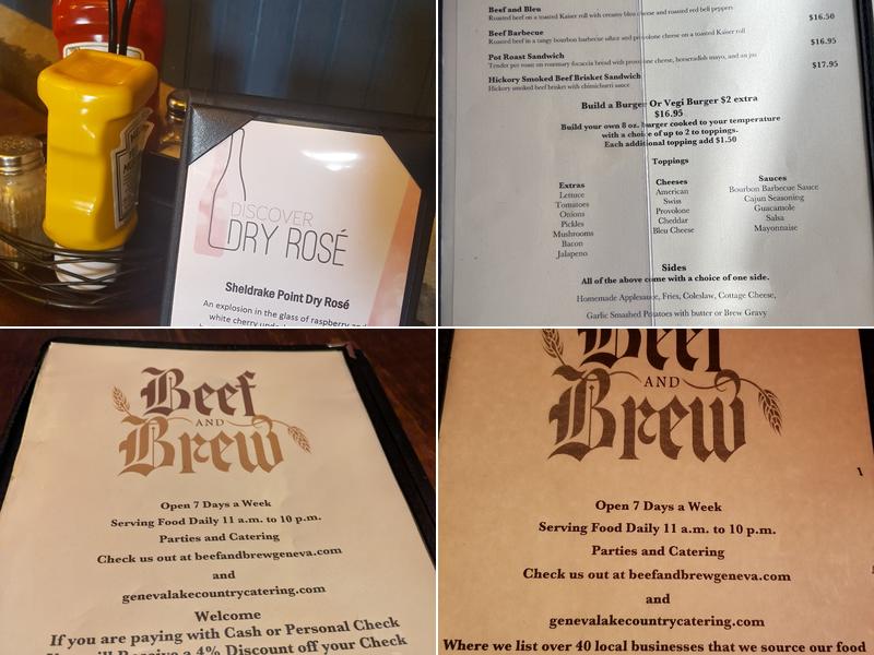 Beef & Brew Menu