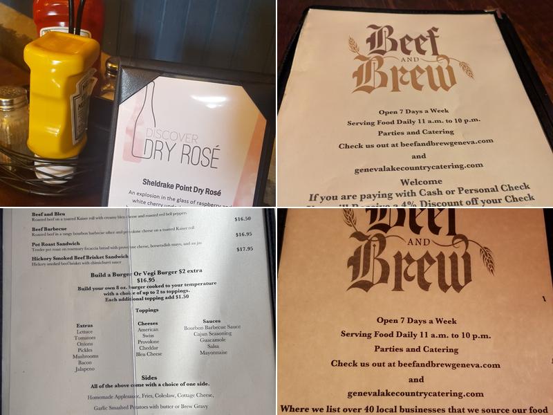Beef & Brew Menu