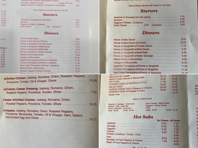Pizza Palace Menu