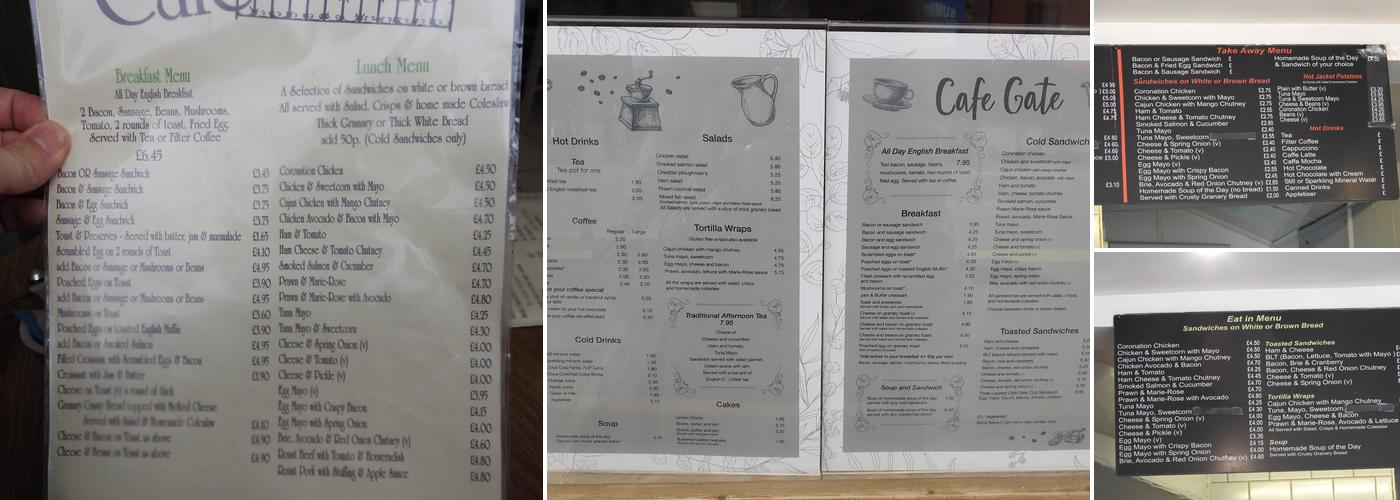 Cafe Gate Menu