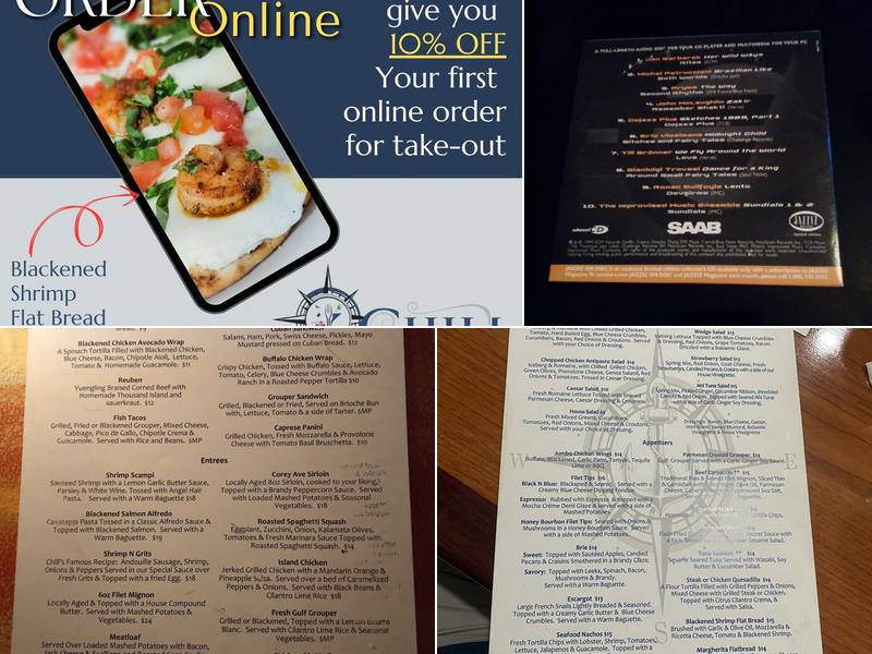 Chill Restaurant & Bar Menu