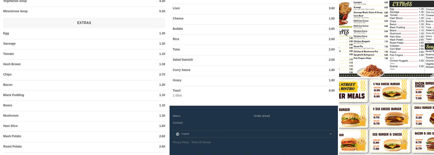 Brook Street Cafe & Bistro Menu