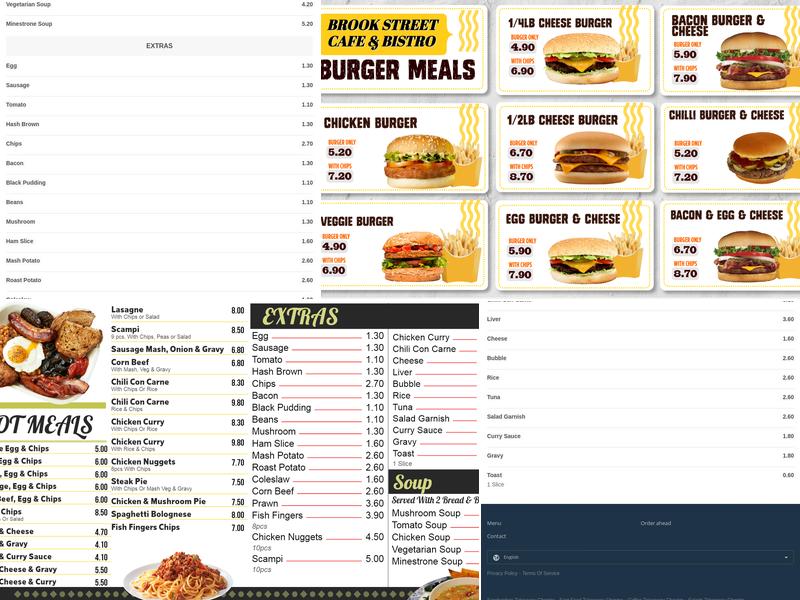 Brook Street Cafe & Bistro Menu