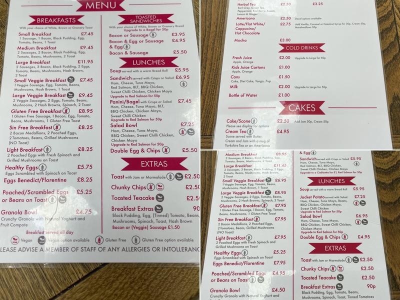 Foxes Tea Rooms & Cafe Menu